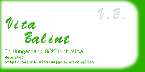 vita balint business card